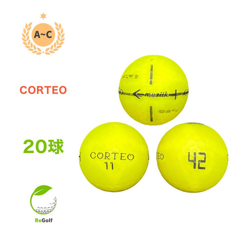 【中古】 ロストボール コルテオ 42 マットカラー イエロー 20球 ACランク ゴルフボール リゴルフ